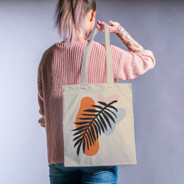 AESTHETIC LEAF ILLUSTRATION AS-01 – TOTE BAG 15×16 inches