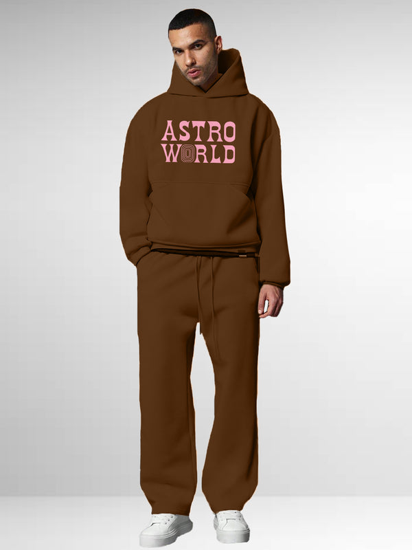ASTRO WORLD FLEECE HOODIE WITH RELAXED BOOTCUT TROUSER OPTION