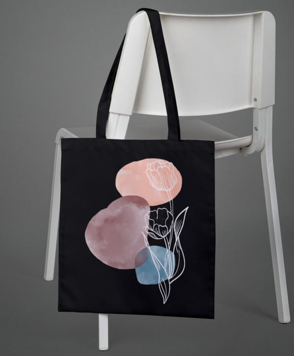 ABSTRACT FLOWER A-01 – TOTE BAG 15×16 inches
