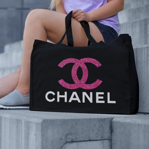 CHANEL – LARGE CANVAS BAG 18×14.5×4 inches