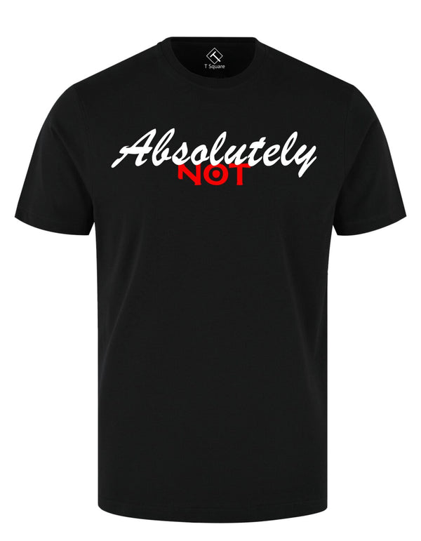 Imran Khan – IK Absolutely Not Text Regular T-SHIRT