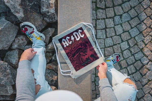 DRAW STRING BAG – AC DC RnR – 13×18 inches