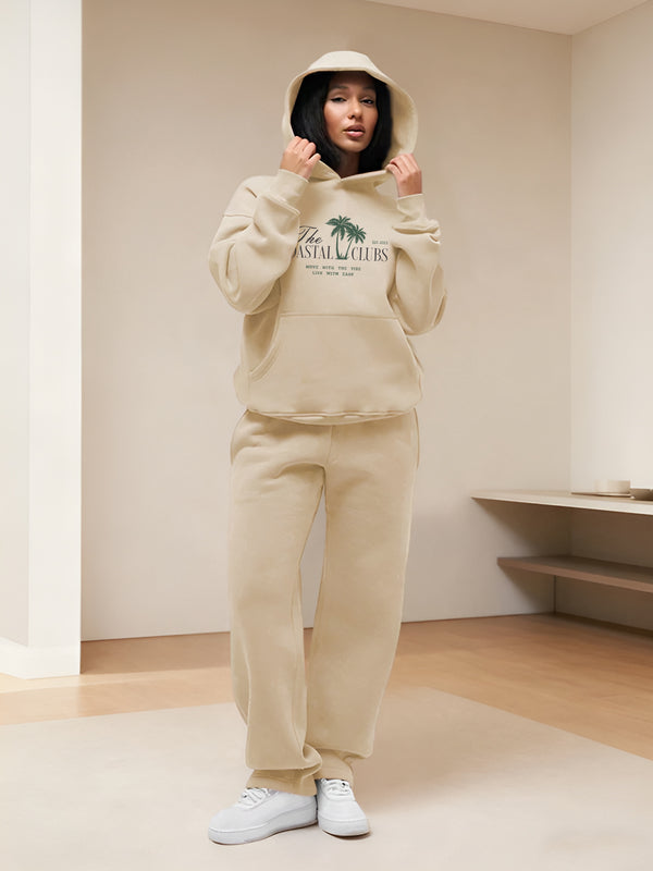 COASTAL CLUBS FLEECE HOODIE WITH RELAXED BOOTCUT TROUSER OPTION
