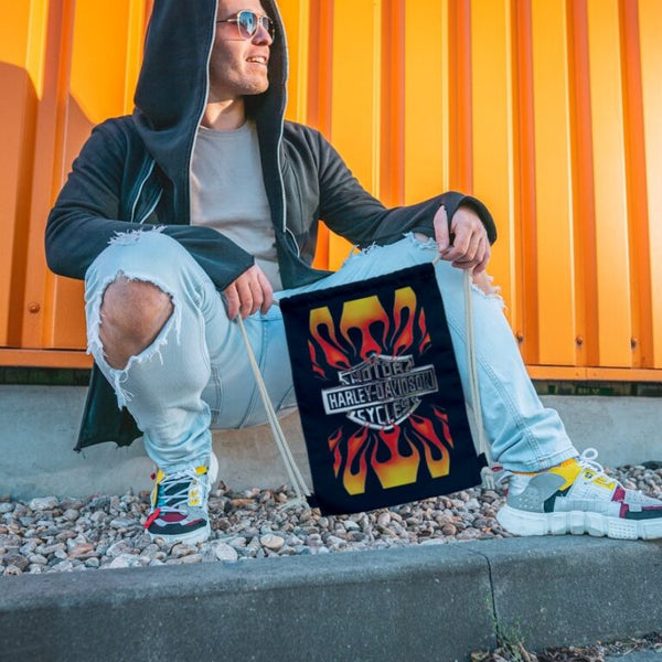 DRAW STRING BAG – HARLEY DAVIDSONS – 13×18 inches