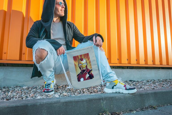 DRAW STRING BAG – IRON MAN – 13×18 inches