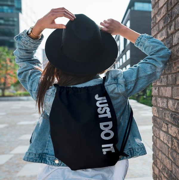 DRAW STRING BAG – JUST DO IT – 13×18 inches