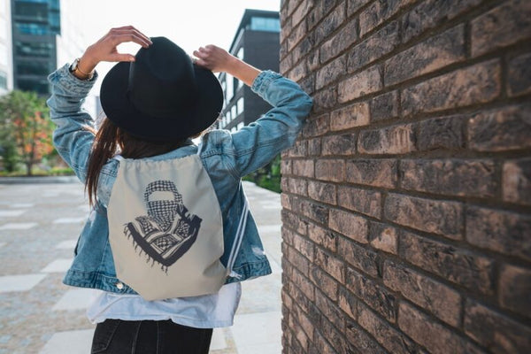 DRAW STRING BAG – KEFFIYEH – 13×18 inches