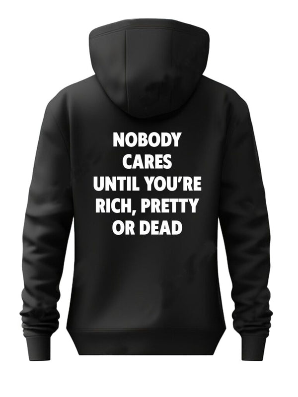 NOBODY CARES PREMIUM PULLOVER HOODIE