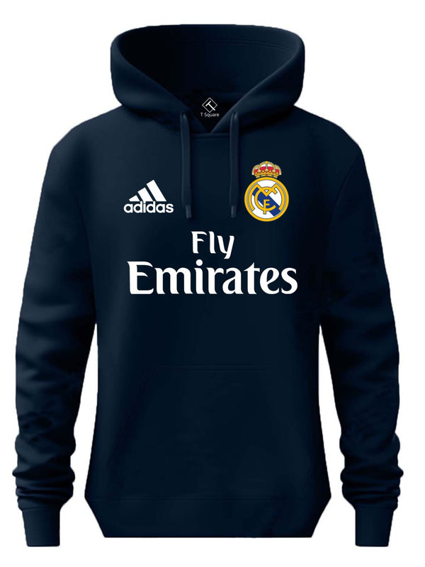 FBCLUB-REAL MADRID JERSEY DESIGN PREMIUM PULLOVER HOODIE
