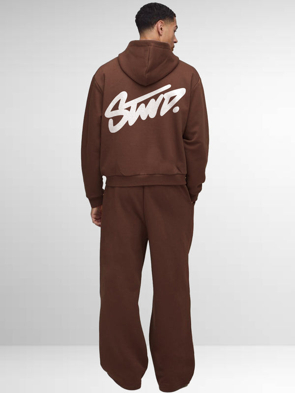 STWD FLEECE HOODIE WITH RELAXED BOOTCUT TROUSER OPTION