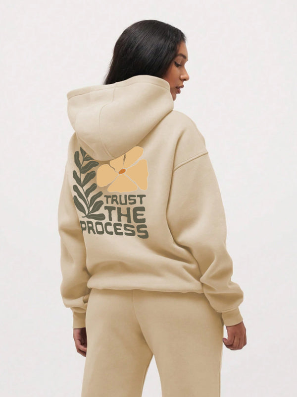 TRUST THE PROCESS FLEECE HOODIE WITH RELAXED BOOTCUT TROUSER OPTION